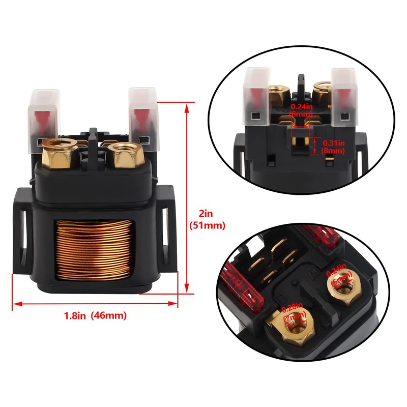 Road Passion Motorcycle Starter Relay Solenoid Yamaha YZF1000 1997-2001 XVS1100