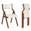 TREATLIFE HOME Upholstered Folding Dining Chair, Space Saving Design, Comfortable