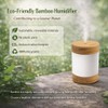 Bamboo Ultrasonic Mini Humidifier, 400ml Quiet Desktop Humidifier with Dual