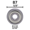 Whiteside B7 Ball Bearing: 5/8 Inch Outside Diameter, 3/16 Inch