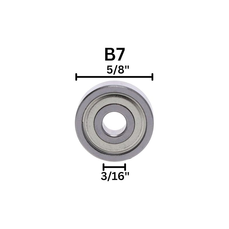 Whiteside B7 Ball Bearing: 5/8 Inch Outside Diameter, 3/16 Inch