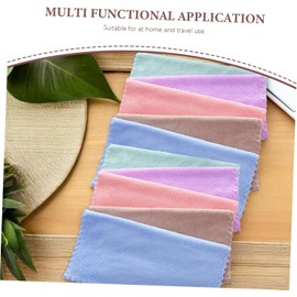 Toallas Cara Desmaquillantes de Microfibra, Forro Polar Coral, 10 Piezas, Cuadradas, para Mujeres, Viaje y Hogar Color Aleatorio