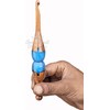 Handcrafted (Blue) Resin epoxy & Wood Mix Crochet Hooks Ergonomic