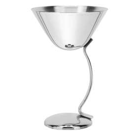 Ciieeo 1pc Elegant Stainless Steel Cocktail Goblet Wine Cup for Home Parties Restaurants Martini Margarita Premium Quality Drinking Vessel