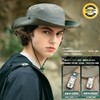 AFZH Men's Safari Hat, 2-Way Folding, Integrated Storage, Compatible Head