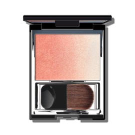 KYDA Orange Shimmer Blush, Gradient Apricot Orange Color, Micro-fine Pearl Powder Blusher, Soft Buildable Cheek Color, Lightweight Smooth Finish, Multiuse Blush Makeup Compact