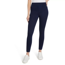 Nine West Women's Classic Denim Leggings, Jeggings for Women with Front and Back Pockets, Mid Rise Skinny Stretch Jeans - Dark Indigo X-Large