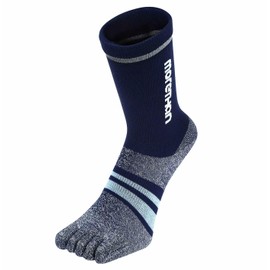 Morethan DVA-015 5 Toe Cycle Socks, Washi Fiber Filling, Retroreflective, One Size Fits All, navy