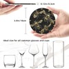 Famame 6 Pcs Gold Bee Seamless Leather Coasters for Drinks