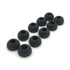 10 Pairs Large Black Silicone Replacement Ear Buds Tips Covers
