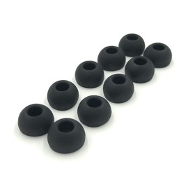 10 Pairs Large Black Silicone Replacement Ear Buds Tips Covers