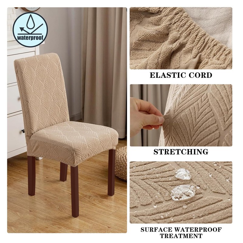 JUNZHE High Stretch Elastic Dining Chair Covers,Removable Washable Chair Protective
