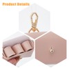 SUPERFINDINGS Pink Dog Ring Holder Leather Wedding Ring Cushion Box