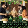 2 PCS Weed Party Tablecloths,87" Lx51 W Rectangular Plastic Table
