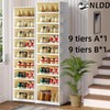 NLDD's 9-Tier Space-Optimizing Shoe Storage: Clear, Collapsible System for 18