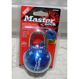 Master Lock Sphero Combination Lock Smooth Spin Padlock 2076DAST Dk. Blue W/Key