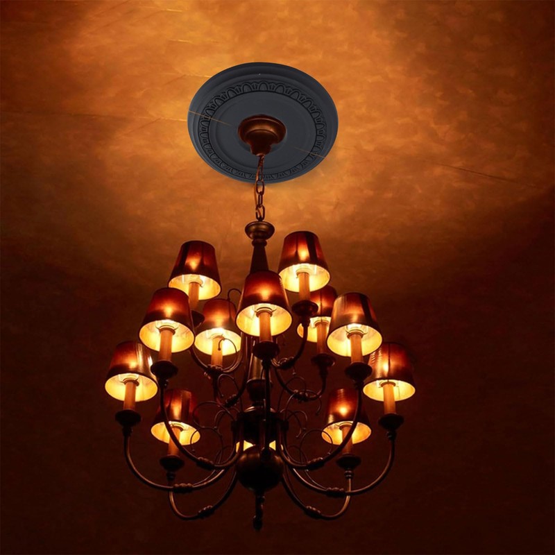 INCREWAY 1Pack Split Lighting PU Ceiling Black 3D Modeling Ceiling