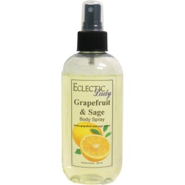 Grapefruit And Sage Body Spray (Double Strength), 16 ounces, Body Mist for Women with Clean, Light & Gentle Fragrance, Long Lasting Perfume with Comforting Scent for Men & Women, Cologne with Soft,