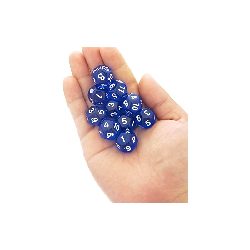 D12 Dice, 10 pcs Polyhedral Dices Set Clear 12 Sided