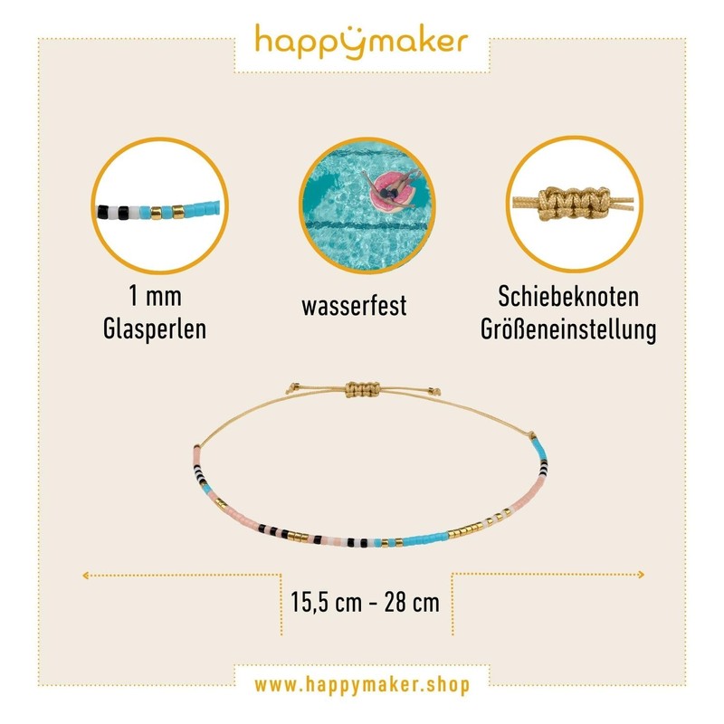 happymaker - Armbänder für Frauen und Mädchen, handgefertigt aus Miyuki