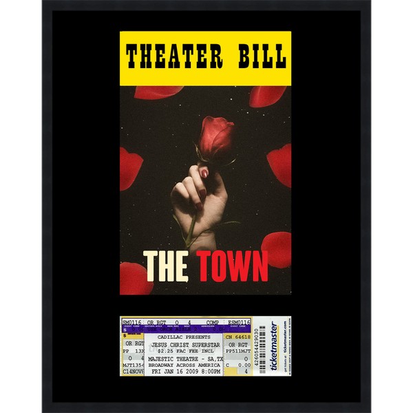 Black Wood Playbill Holder and Ticket Frame - Acid Free
