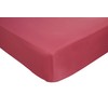 Impressions Fusion Soft Touch Microfibre Polyester Single Cerise Fitted Sheet