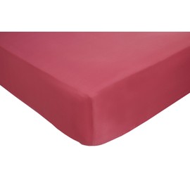 Impressions Fusion Soft Touch Microfibre Polyester Single Cerise Fitted Sheet (Pillowcases Sold Separately)