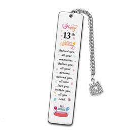 13 Yr Old Birthday Gift Bookmarks for 13 Year Old Boys Girl Birthday Gifts for Nephew Reading Lovers 13th Birthday Gift for Girls Boys Behind You All Your Memories Bookmark