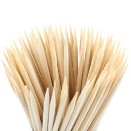 DESIOLE Natural Bamboo Skewers, 100Pcs 6Inch BBQ Sticks for Appetiser, Fruit, Cocktail, Kabob, Chocolate Fountain, Grilling, Barbecue, Kitchen, Crafting, Gardening and Party