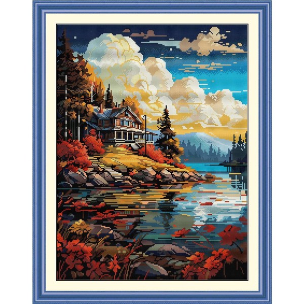 ITSTITCH Stamped Cross Stitch Kits - Full Set of Embroidery