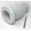 OPTIMUM Memorial Cemetery Flower Vase - Plastic (White Granite) with