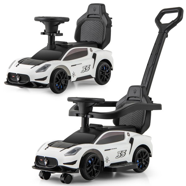 Costzon Push Car for Toddlers, 3 in 1 Licensed Maserati