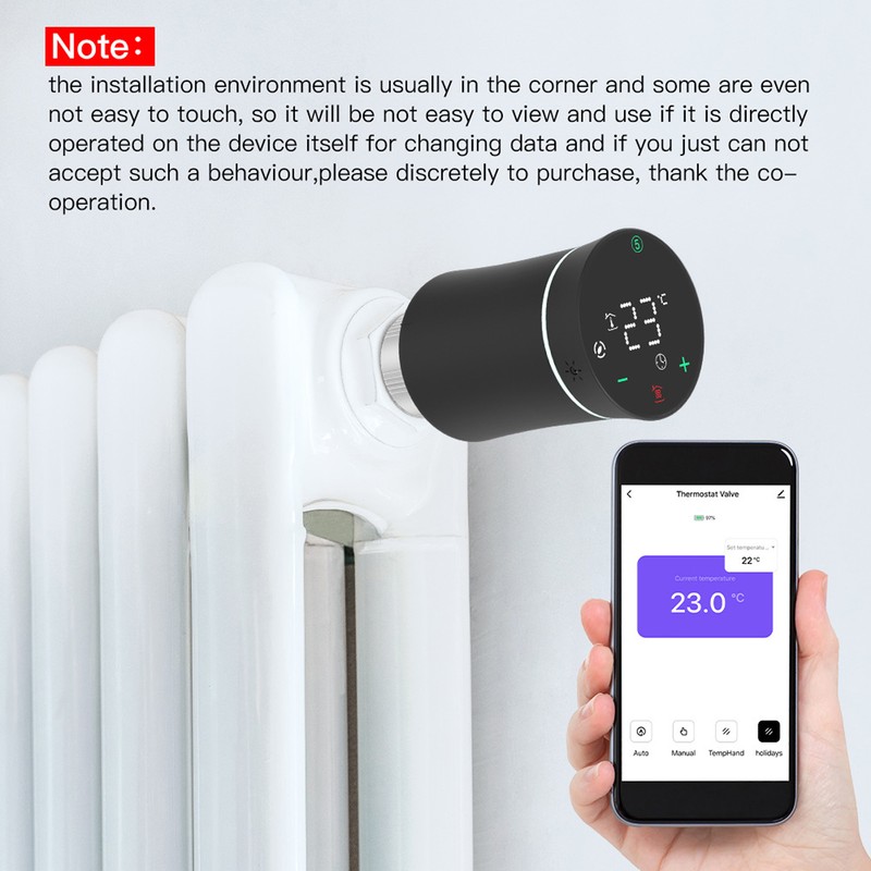 Smart Radiator Thermostat Valve APP Remote Timing Energy Saving Temperature