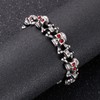 Klapgo Ghost Head Skull Bracelet for Men with Red Eyes