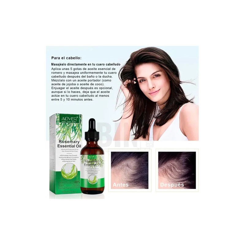 Aceite Esencial De Romero Crecimiento Cabello Cuidado Piel