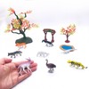 DWUENT 32pcs Mini Plastic Wild Animals Set - 32 Species