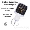 Ib Ultra Super Glue 5ml - Original Pegamento Pestañas Negro
