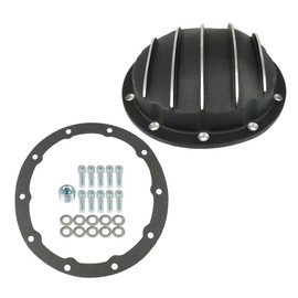 GENRICS 1 Set of 10 Bolt Black Differential Cover 8.5 & 8.6 Ring Gear Diff Cover Cast Aluminum Replacement for Che-vy/G.M 1964-Up