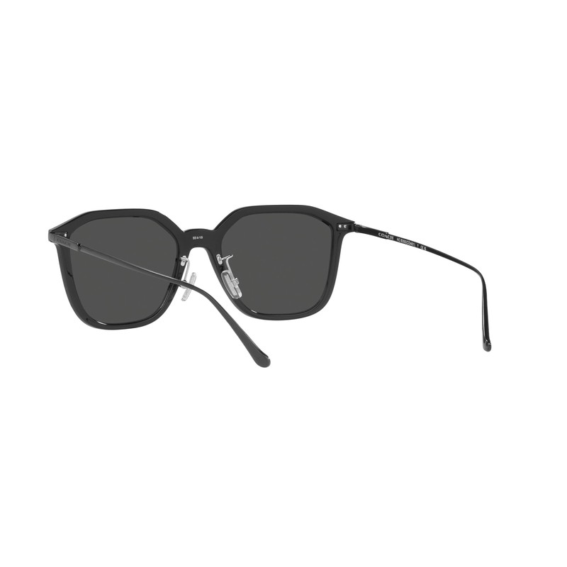 Coach HC8355 Sunglasses, Black/Dark Grey, 55 mm