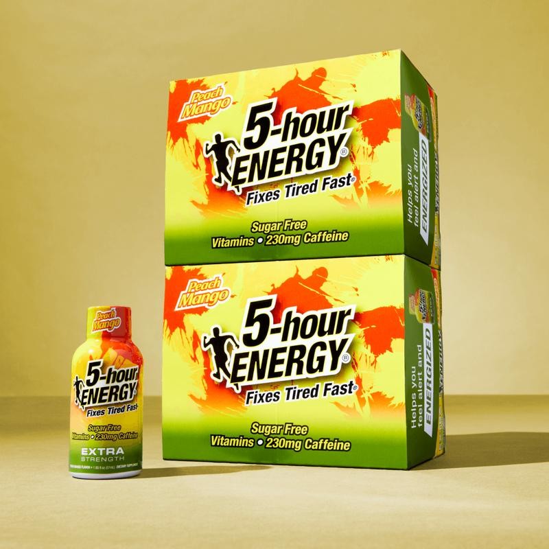 Peach Mango Flavor Extra Strength 5-hour ENERGY Shots - Size: