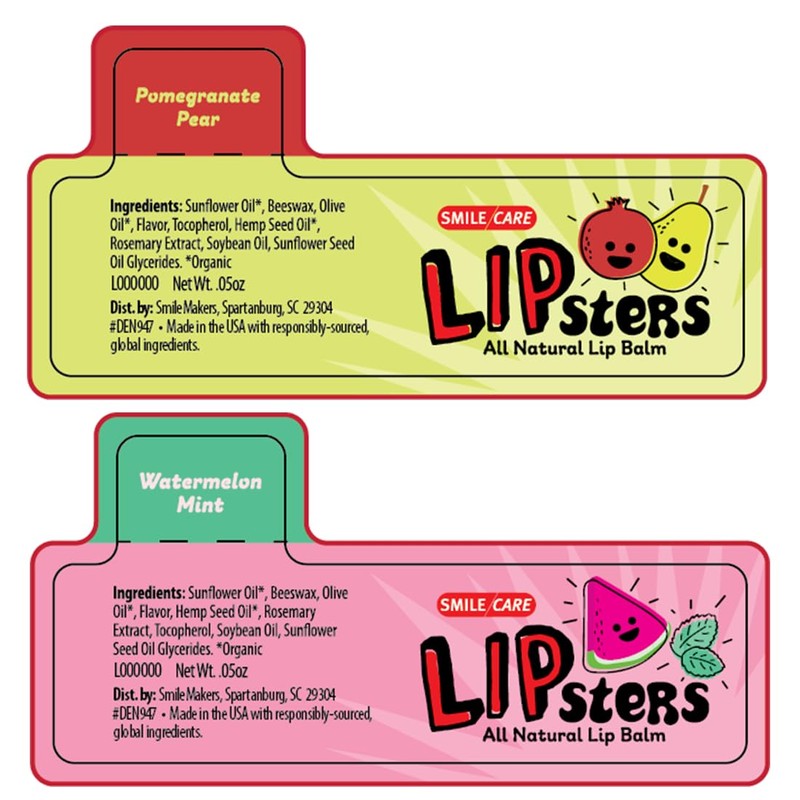 SmileCare Lipsters Wild Lip Balm Refill Pack - 125 per
