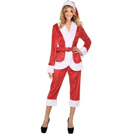 EraSpooky Women’s Christmas Santa Costumes Mrs Claus Costume for Women Santa Outfit Dress - Funny Cosplay Party