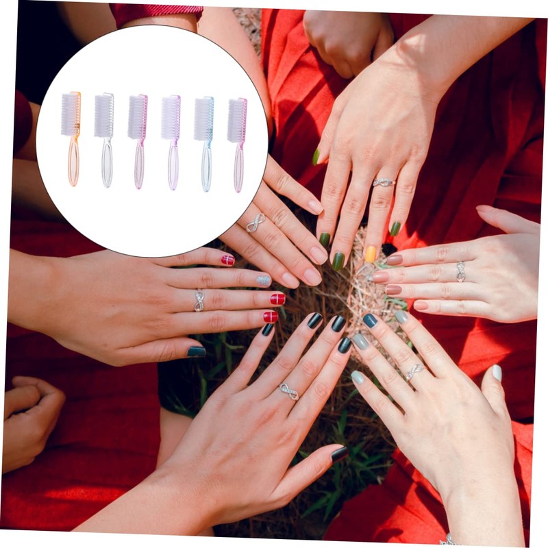 MERRYHAPY Complete Nail Brush Set 6pcs Home Fingernail Brush Manicure