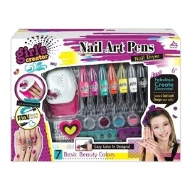 Mei Bo Kai Set Decoración Salon De Uñas Para Niñas Con Secador Yea