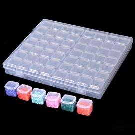 EKEZATA PP Transparent Small Storage Case, Accessory Case, Small Divided Case, Transparent Case, Storage, Bead Case, Nail Storage, Jewelry Storage, DIY Accessories, Miscellaneous Goods