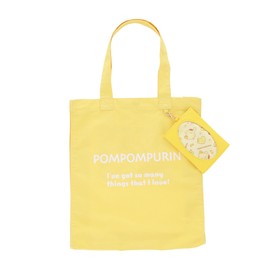 Marushin Tote Bag Pudding Yellow 03 Pompom Pudding