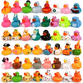 36 Pack Rubber Ducks in Bulk,Assorted 2 Inch Cute Rubber Duck Toys in 36 Varieties for Kids Pool Activity,Mini Floater Duck for Baby Shower,Baby Bath Accessories