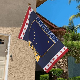 Pray For Alaska Flag Sign 2x3 Support Alaska Strong Flag Banner Tapestry For Festival Party Holiday No Flagstand P20