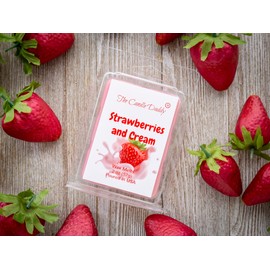 The Candle Daddy Strawberries & Cream - Sweet Strawberry with Cream Scent - Maximum Scented Wax Cubes/Melts- 5 Packs -10 Ounces Total- 30 Cubes