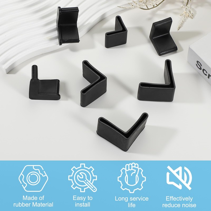 PATIKIL Leg Pads l Shape 1.2" x 1.2", 8pcs Furniture